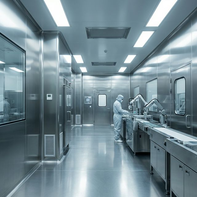 Stainless steel cleanroom construction
